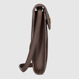 Mini sac Ophidia en cuir marron