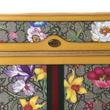 Pochette/Sac à main Gucci Ophidia en cuir jaune et toile Suprême Flora grand modèle 517551