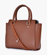 Horse brown color classic top-handle bag