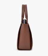 Horse brown color classic top-handle bag