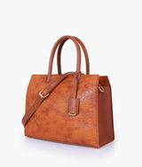 Brown color crocodile vintage handbag
