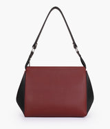 Sac à main torsadé trio couleur rouge et noir
