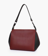 Sac à main torsadé trio couleur rouge et noir
