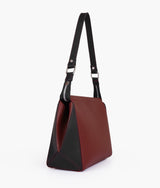 Sac à main torsadé trio couleur rouge et noir