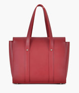 Red color carry-all satchel bag