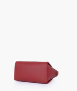 Mini sac à main rouge avec poignée supérieure