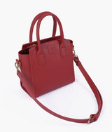 Mini sac à main rouge avec poignée supérieure