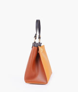 Mini sac pour femme à poignée supérieure et fermoir avant, couleur moutarde