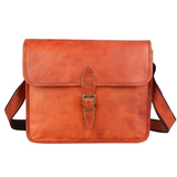 Sac à bandoulière en cuir marron rouille
