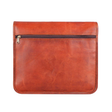 Sac à bandoulière en cuir marron rouille