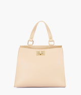 Off-white front lock top-handle mini bag for women