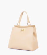 Off-white front lock top-handle mini bag for women