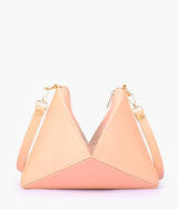 Sac souple triangulaire couleur pêche