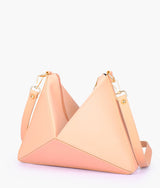 Sac souple triangulaire couleur pêche