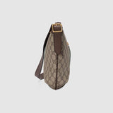 Petit sac à bandoulière Ophidia GG en cuir marron