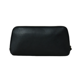 Pochette minimaliste en cuir noir pour femme