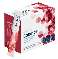 Unicity Balance Boisson en poudre pour le maintien du taux de glucose et de cholestérol – Saveur fruits des bois – 30 sachets individuels (217,5 g)