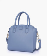 Sky blue color top-handle mini handbag